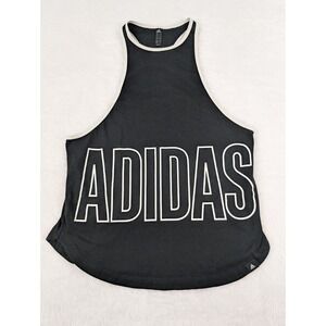 Adidas Tank‎ Top Women's S Black/White Running Big Spell Out